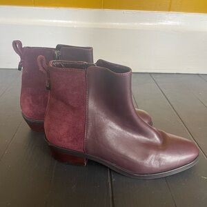 Elegant Burgundy Ankle Boots